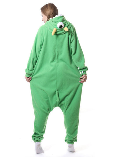 Green Flannel Eyed Monster Onesie Pajama Animal 