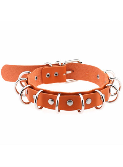 Anime Necklaces Metal O-Round Goth Choker 