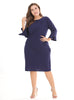 Large Size Knitted Medium Long Sleeve Dress