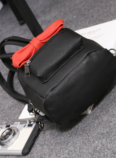 Mini Girls Bags Women Backpack PU Leather