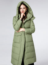 Thick Hooded Loose Coat White Duck Down Jacket
