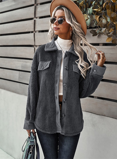 Double Fleece Long Sleeve Coat