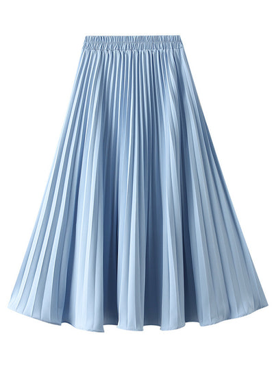 Women Elastic Pleated Skirt