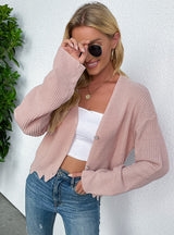 Long-sleeved Knitted Sweater Coat