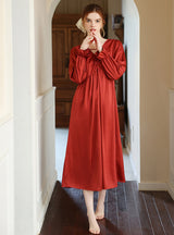 V deep Ice Silk Temptation Home Nightgown