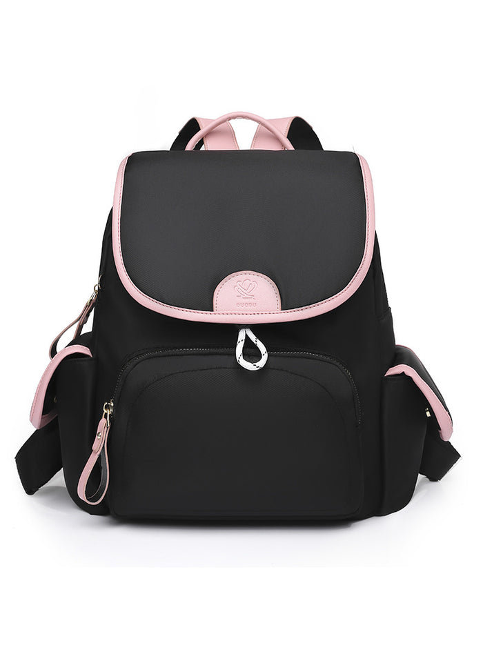 Oxford Cloth Leisure Color Contrast Student Schoolbag