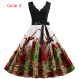 Sleeveless V-neck Burnt Print Dress