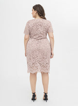 Plus Size Slim-fitting Lace Hip V-neck Dress