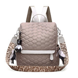 Embroidered Oxford Casual Backpack