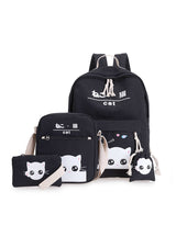 Cat Backpacks For Teenager School Bag For Girls Set 