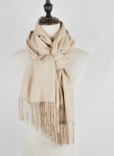 Scarves Cashmere Solid Tassel Comfortable 