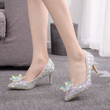 Cinderella Colored Diamond Rhinestone Wedding Shoes