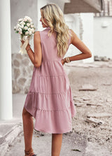 A-shaped Sleeveless Short Front and Back Dress