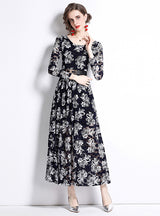 Black Women Lace Long Sleeve dress