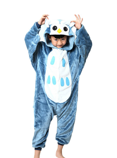 Pajamas For Kids Owl Flange Animal Onesie Kids Christmas