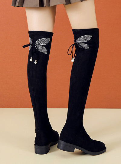 Over-the-knee Boots Stretch Cloth Boots