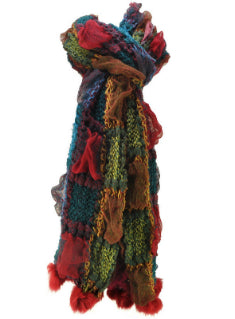 Warm Winter Scarves Women Block Knitted 