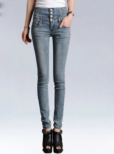 High Waist Jeans Stretch Slim Skinny Pencil Pants