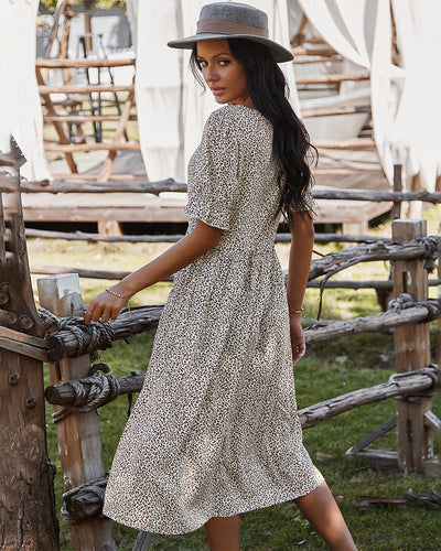Fashion Leisure Vacation Style Print Dress