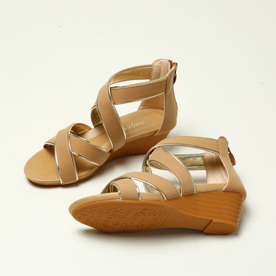 Thick-soled Wedge-heeled Zipper Sandals