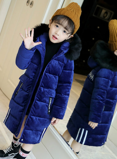Girl Thickened Velvet Cotton-Padded Jacket 