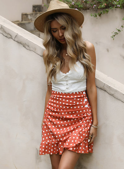 Women Point Pleated Skirt