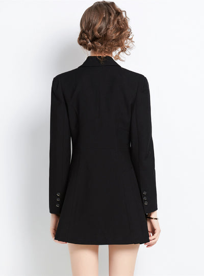 Short Suit Double Breasted Collar Dress
