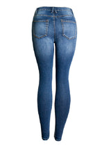 Stretch Light Dark Stitching Jeans