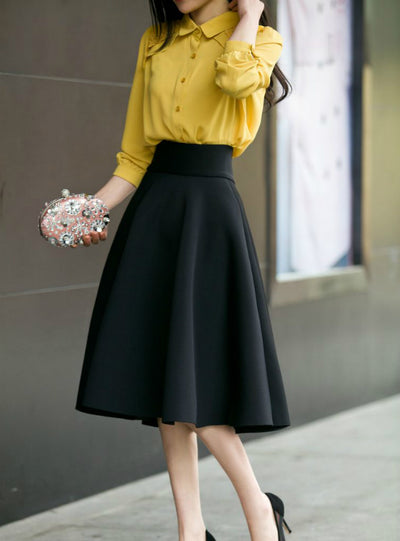 Skirt High Waisted Skirts Womens White Knee Length