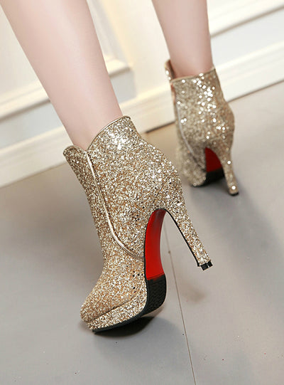 Bling High Heels Wedding Platform Shoes Woman 