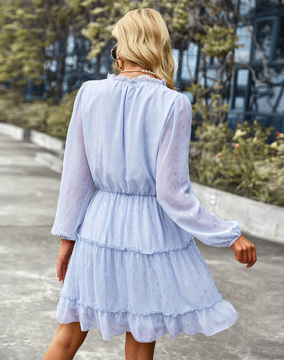 Long Sleeve V-neck Sexy Dress