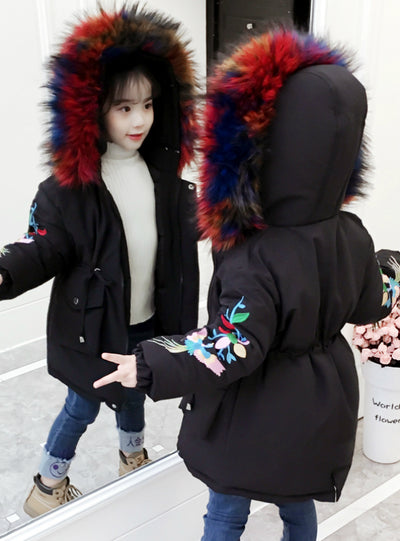 Middle Long Coat Thickened Cotton-Padded Jacket