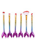 6Pcs Base Blending Makeup Brush Set Fishtail 