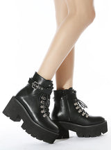 Round-headed Thick-soled Heel Boots