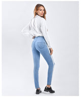 Pearl Ribbon Jeans Pencil Pants
