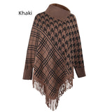 Women Cape Sweater Tassel Coat