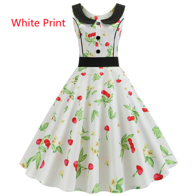 Retro Print Vintage Dress