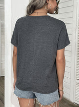 Button Top Short Sleeve T-shirt