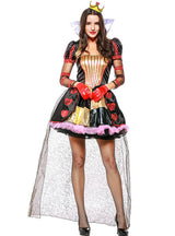 Halloween Queen Dresses Alice Queen of Hearts Cosplay
