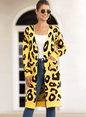 Camo Cardigan Leopard Print Sweater Coat