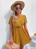 V-neck Lace Polka Dot Dress Middle Dress