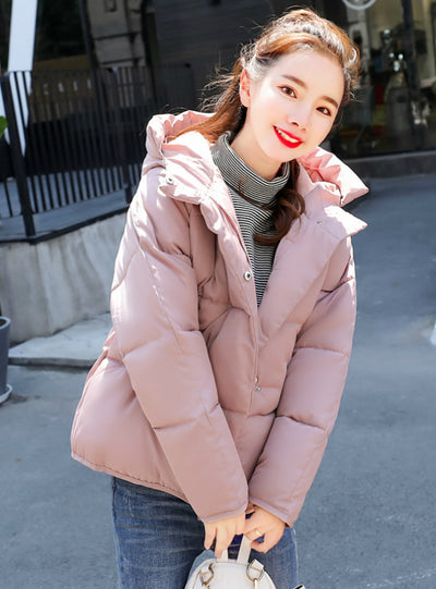 Women's Hooded Winter Loose Cotton-padded Jacket 