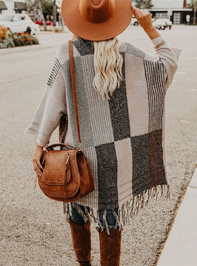 Women Fringe Sweater Coat