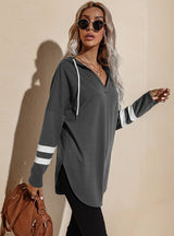 Women Long Sleeve Hooded Loose Top