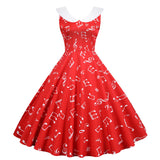 Retro Doll Collar Print Dress