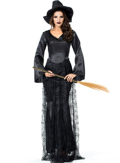 Black Cobweb Witch Role Plays Women Cosplay