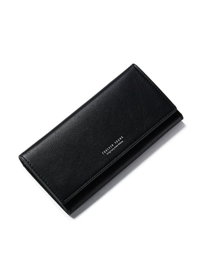 Soft Leather Long Wallet Change Hasp Clasp Purse
