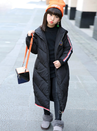 The Girl's Cotton-Padded Longer Than Knees