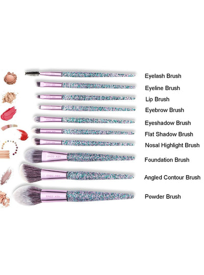 10Pcs Synthetic Blending Concealers Makeup Brushes Set