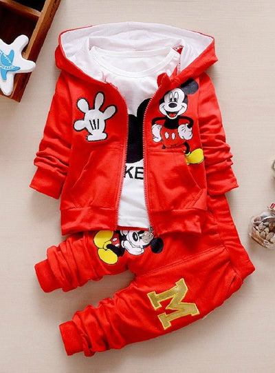 3 Piece Suit Hooded Coat Clothes Baby Cotton